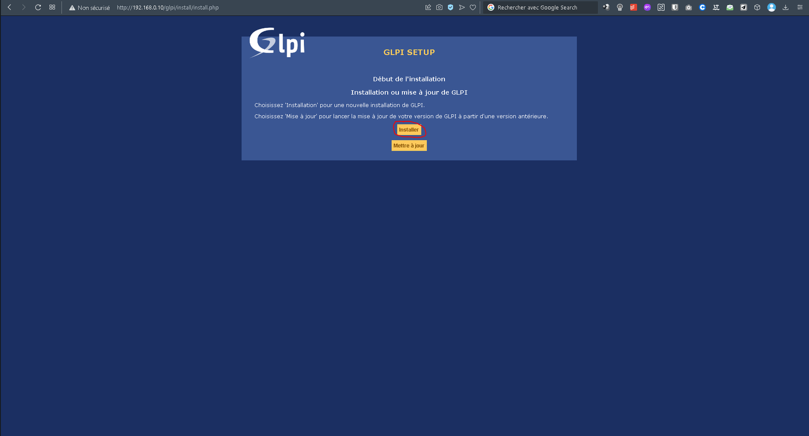 9 - Lancement de l'installation