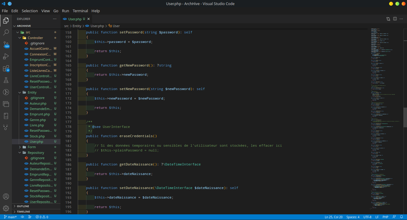 Création d'une classe User 5