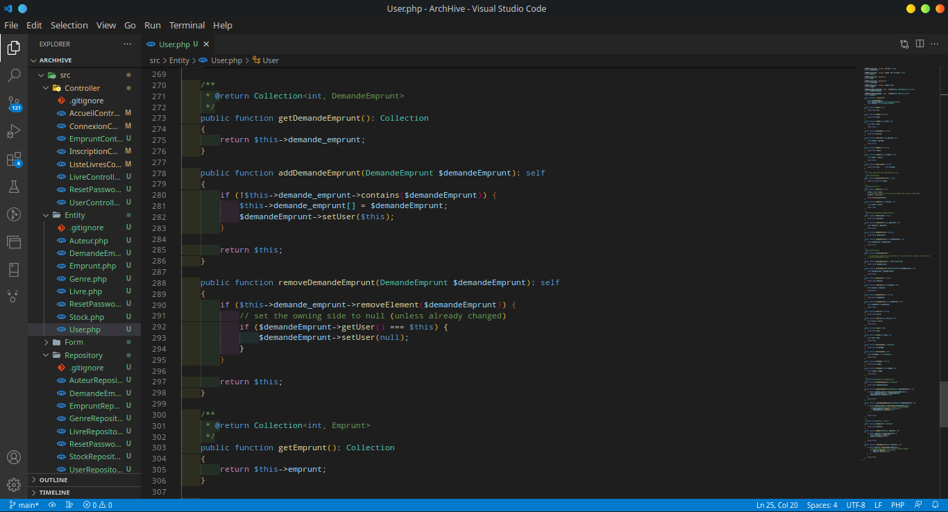 Création d'une classe User 6