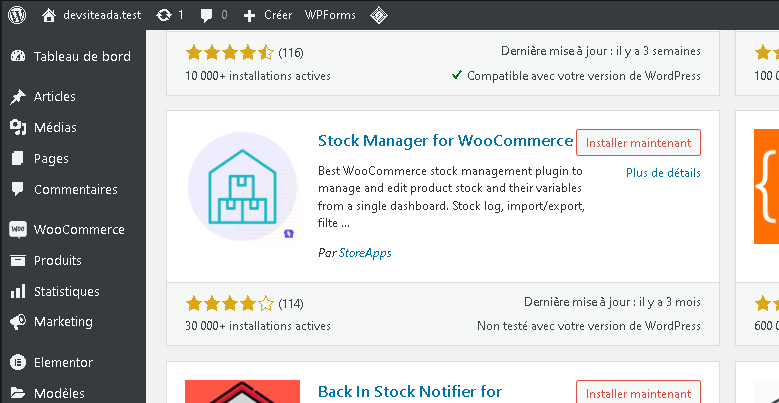 Installation de Stock Manager